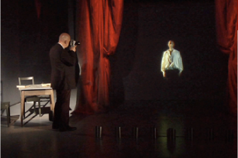 image of photographer and performer